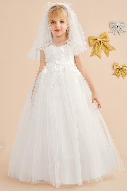 Robe Chic Florale Tulle - gallery 1