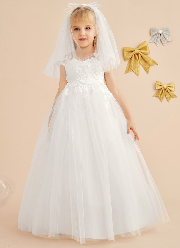 Robe Chic Florale Tulle - gallery 1