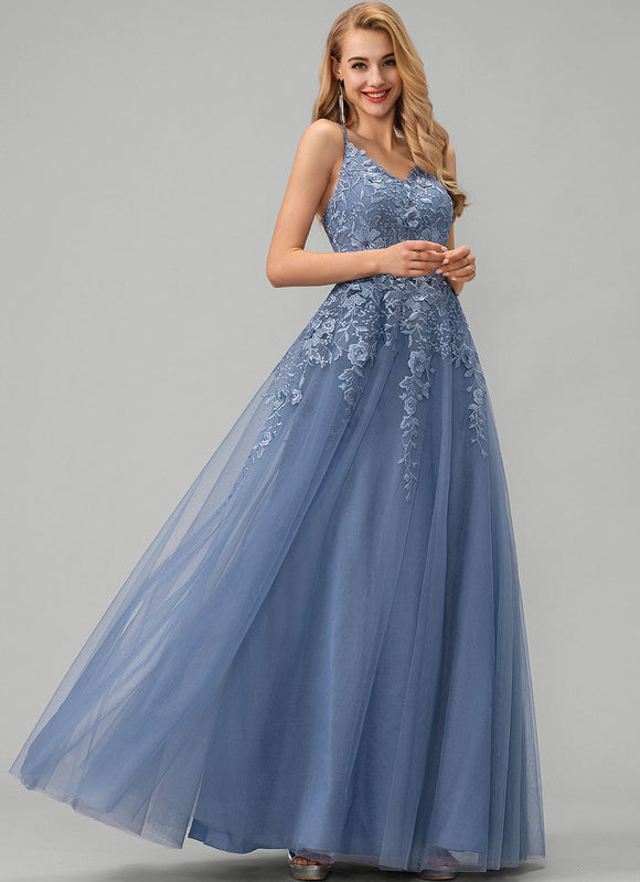 Robe Chic Glamour Tulle Longueur - gallery 3