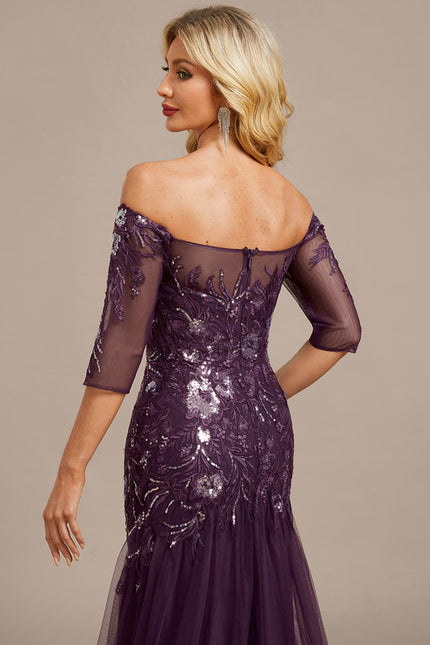 Robe Chic Élégante Mauve - gallery 7