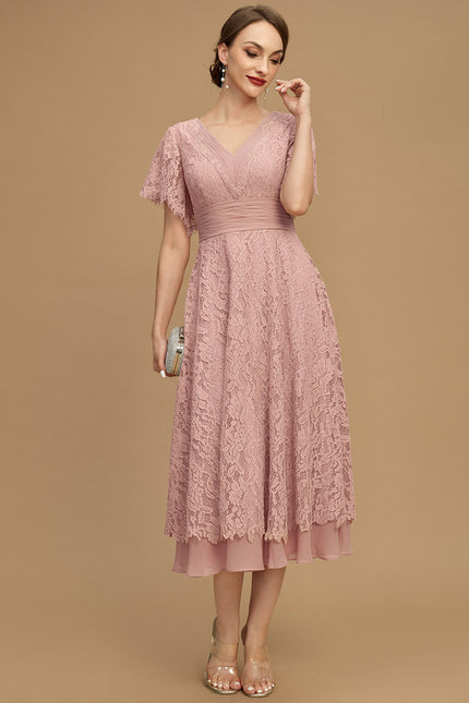 Robe Chic Dentelle Molletonnée - gallery 5