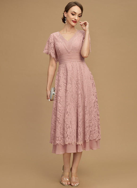 Robe Chic Dentelle Molletonnée - gallery 5