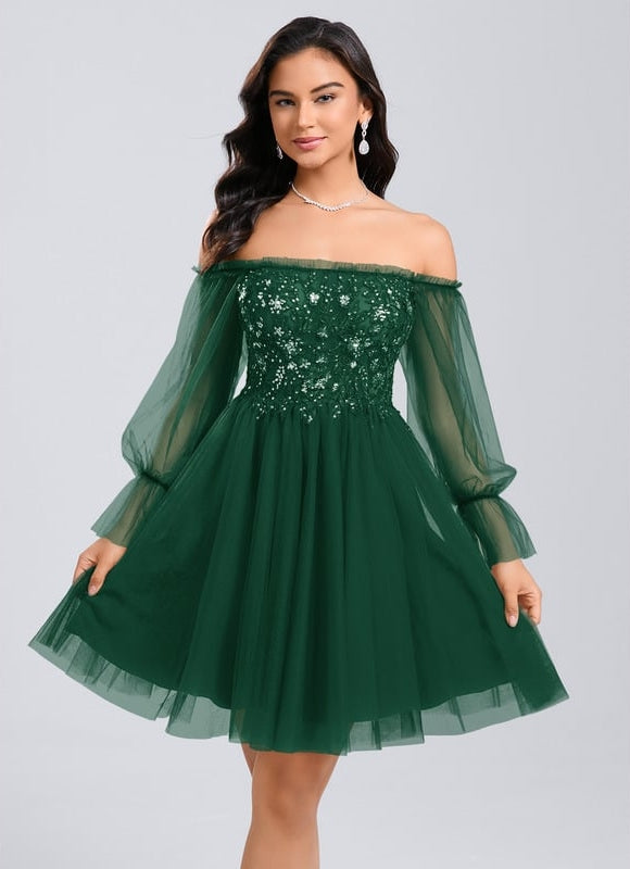 Robe Chic Tulle Verte