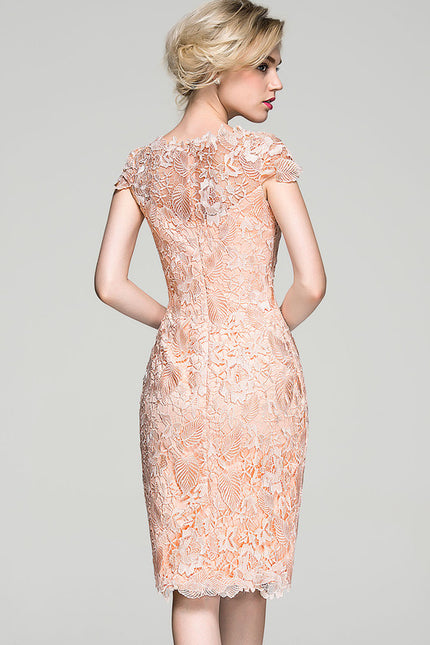 Robe Chic Dentelle Pêche - gallery 4