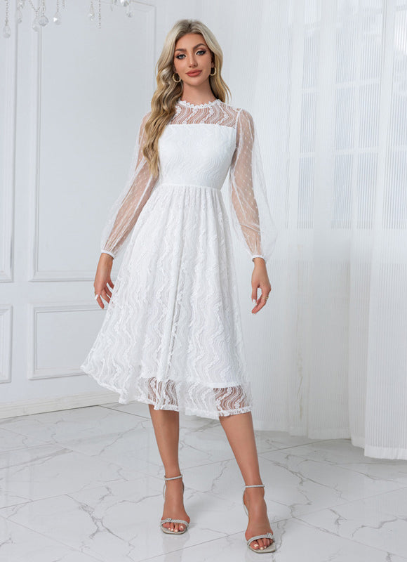 Robe Blanche Dentelle Chic