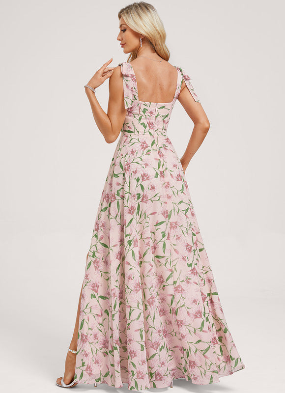 Robe Chic Longue Verte Élégante - gallery 4