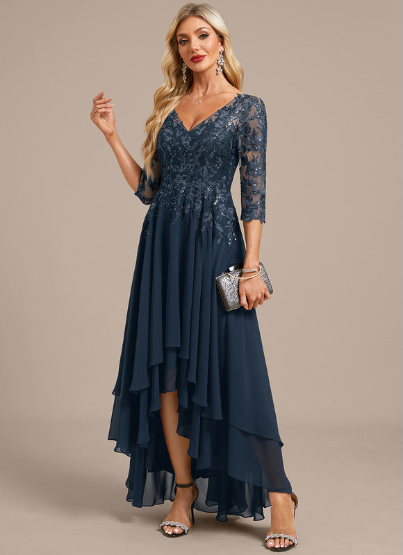 Robe Chic Mousseline Marine - gallery 3