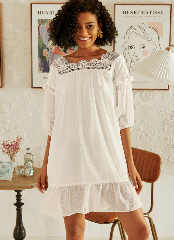 Robe Chic Courte Dentelle - gallery 1