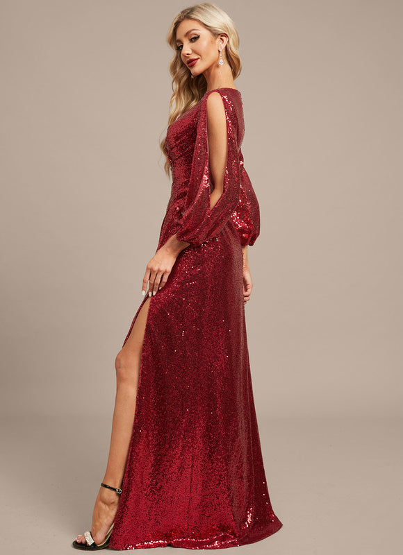 Robe Chic Pailletée Rubis - gallery 5