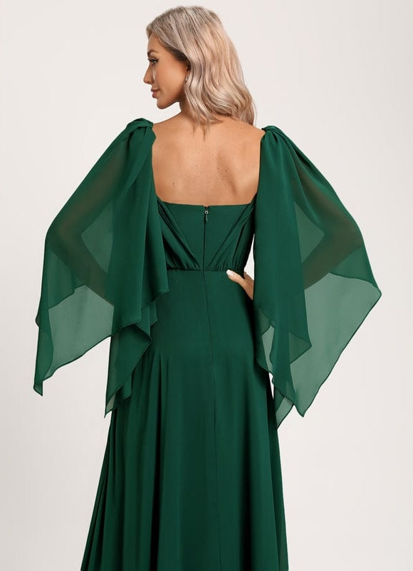 Robe Chic Chiffon Émeraude - gallery 7