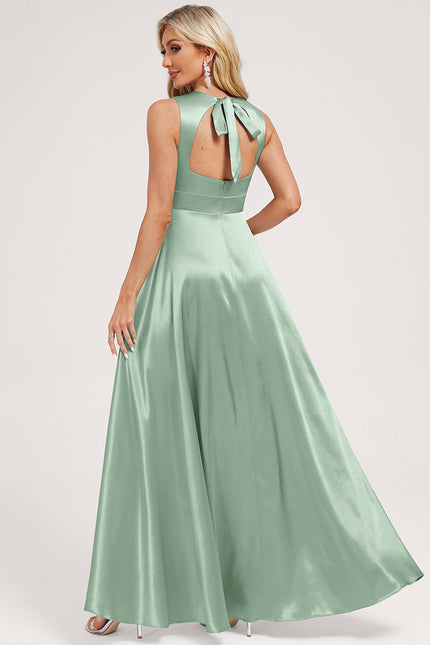 Robe Chic Satinée Menthe - gallery 2