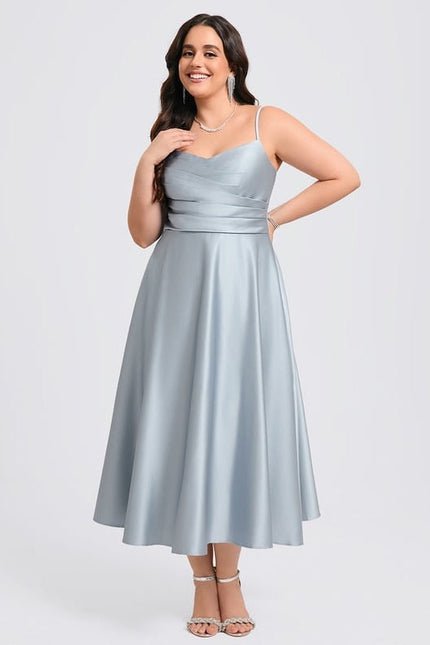 Robe Chic Satinée Aigue-Marine - gallery 6