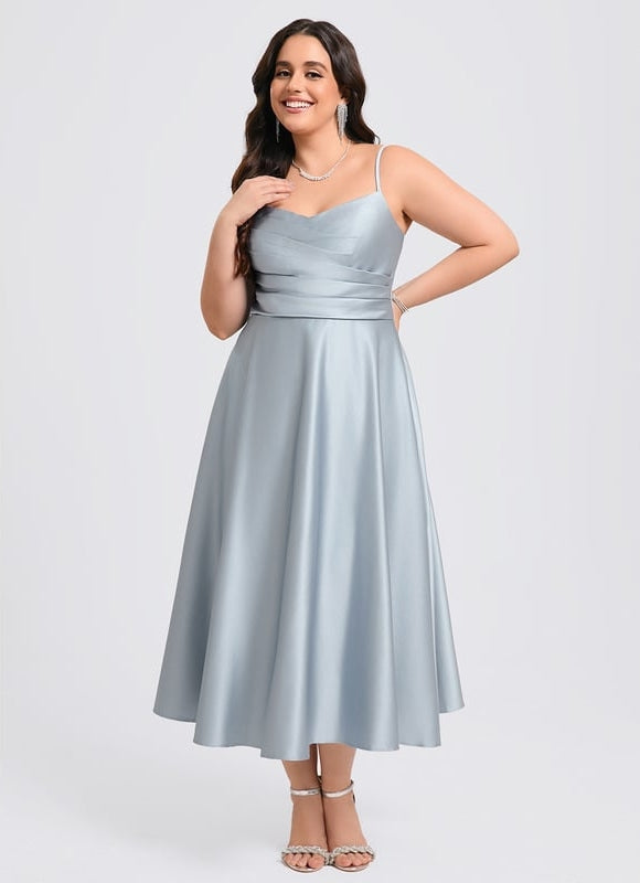 Robe Chic Satinée Aigue-Marine - gallery 6