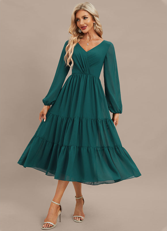 Robe Chic Émeraude Flottante - gallery 1