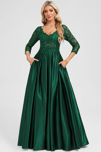 Robe Chic Éclat Soyeux Émeraude
