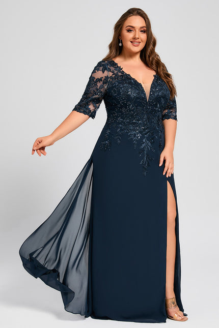 Robe Chic Éblouissante Marine - gallery 9