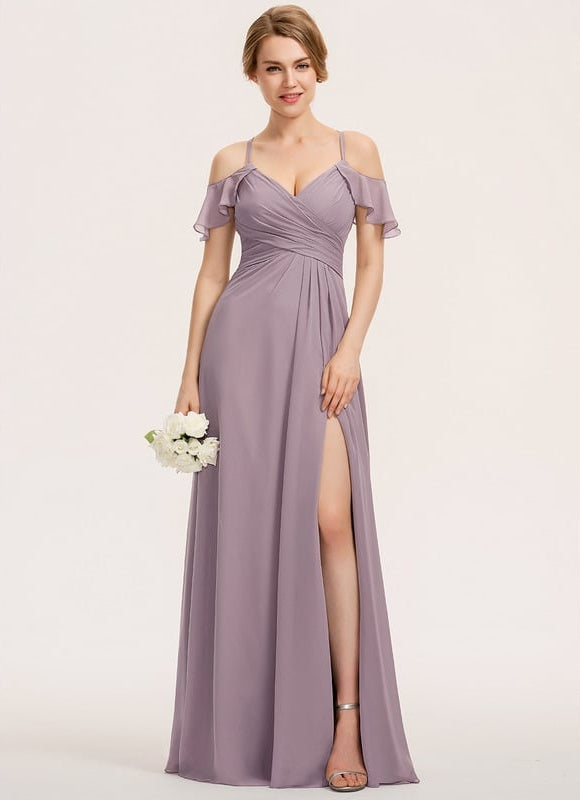 Robe Chic Chiffon Sable - gallery 4