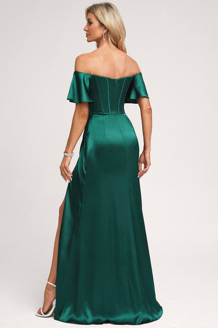 Robe Chic Satin Rouille - gallery 2