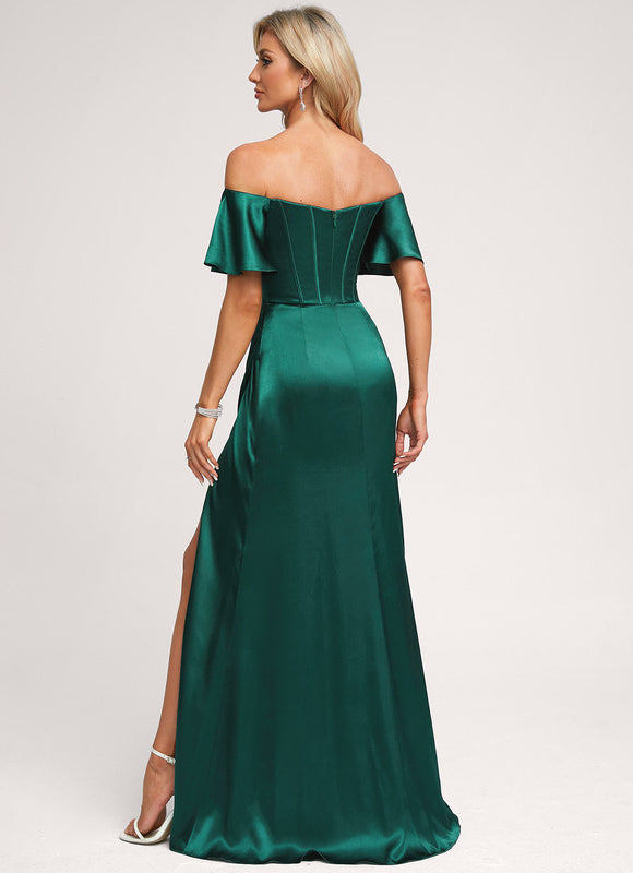 Robe Chic Satin Rouille - gallery 2