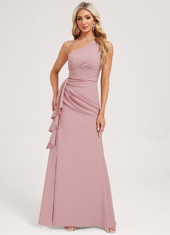 Robe Chic Drapée Rose - gallery 2