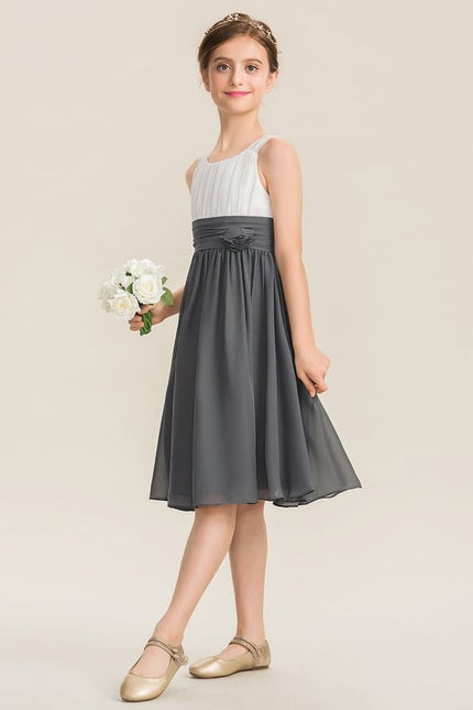 Robe Chic Gris Élégante Demoiselle D'Honneur - gallery 1