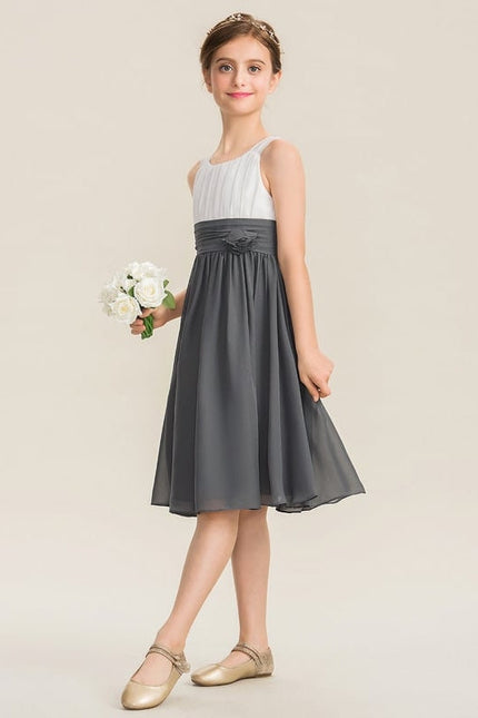 Robe Chic Gris Élégante Demoiselle D'Honneur - gallery 1