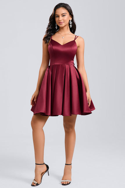 Robe Chic Évasée Bordeaux - gallery 5