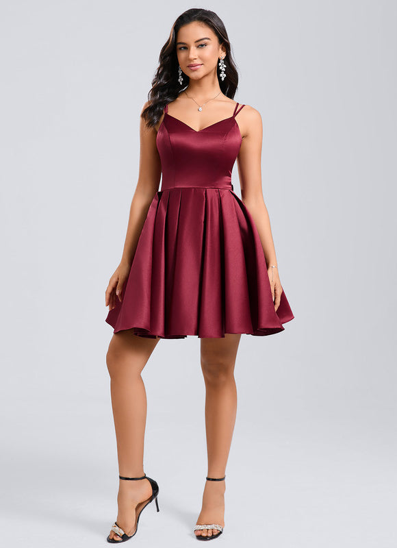 Robe Chic Évasée Bordeaux - gallery 5