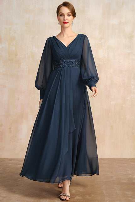 Robe Chic Éthérée Bleu
