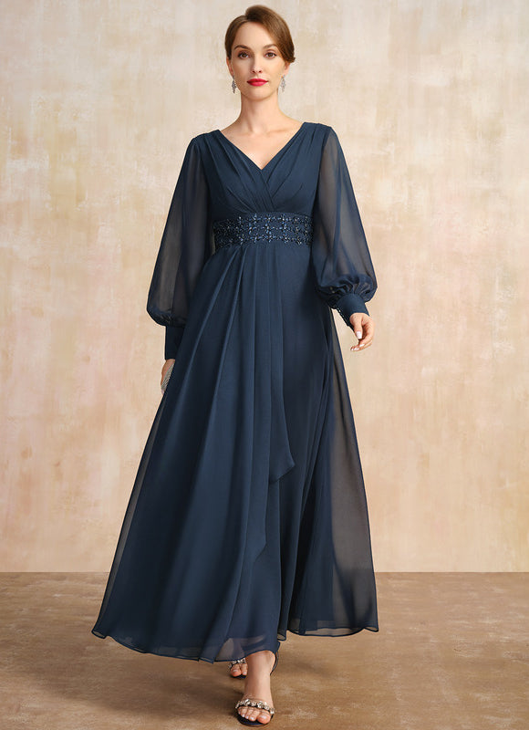Robe Chic Éthérée Bleu