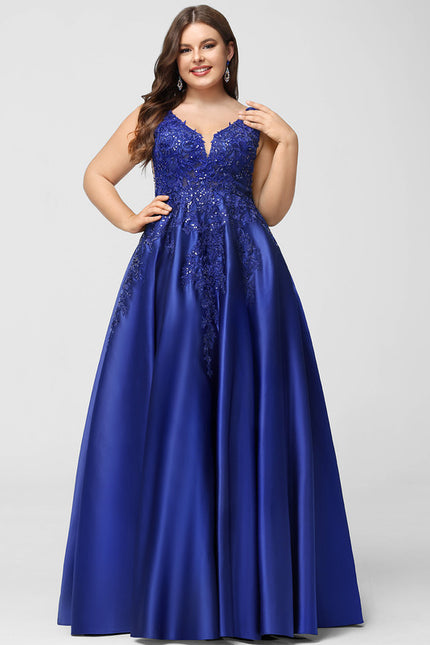 Robe Chic Éclat Satin Bleu - gallery 6