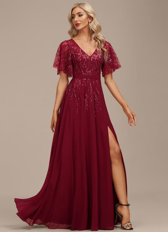 Robe Chic Longue Émeraude Élégante - gallery 6