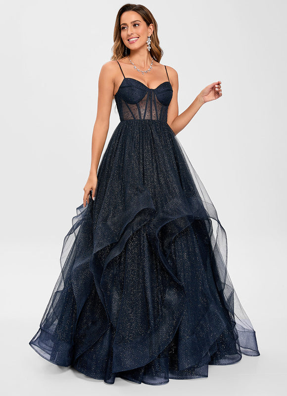 Robe Chic Glamour Tulle Longueur - gallery 2
