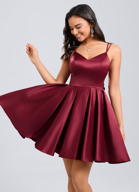 Robe Chic Évasée Bordeaux - gallery 2