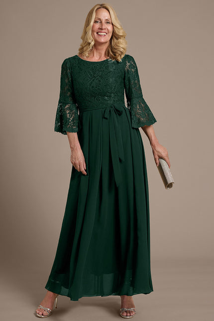 Robe Chic Dentelle Émeraude