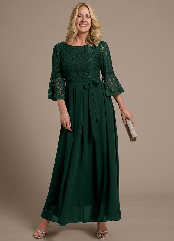 Robe Chic Dentelle Émeraude