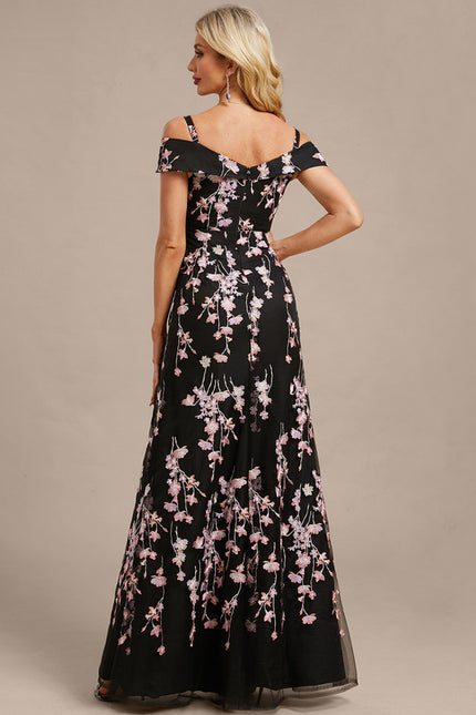 Robe Chic Florale Noire - gallery 6
