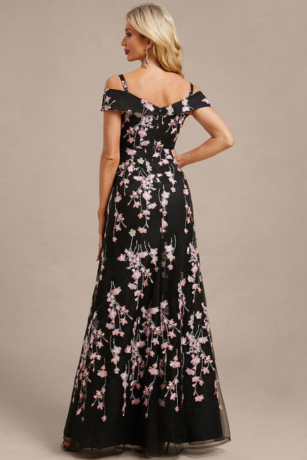 Robe Chic Florale Noire - gallery 6