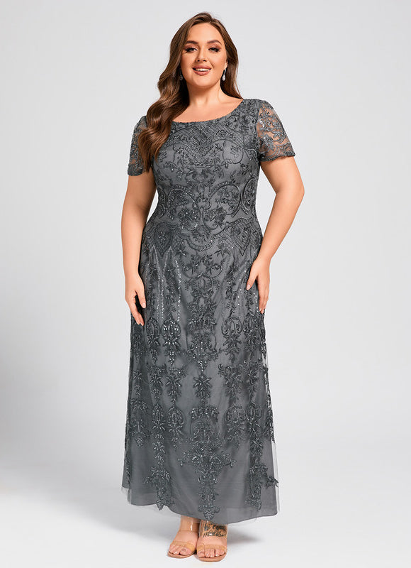 Robe Chic Glamour Dentelle Émeraude - gallery 6