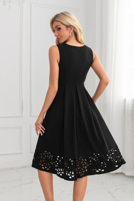 Robe Chic Noire Ajourée - gallery 4