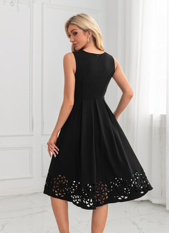 Robe Chic Noire Ajourée - gallery 4