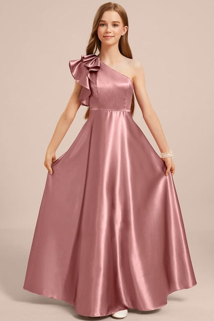 Robe Chic Satin Bourgogne - gallery 1