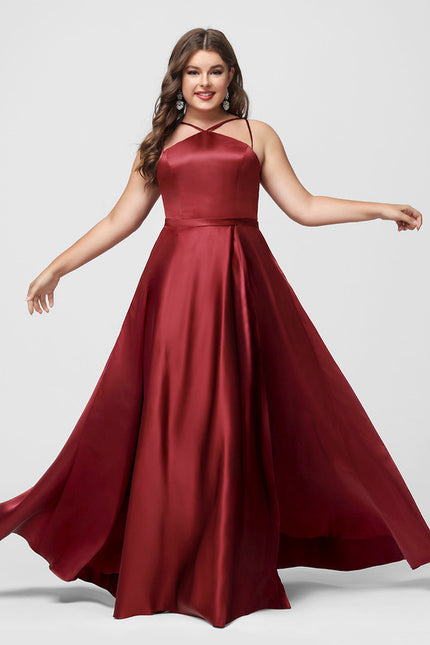 Robe Chic Satiné Rubis Éthéré - gallery 8