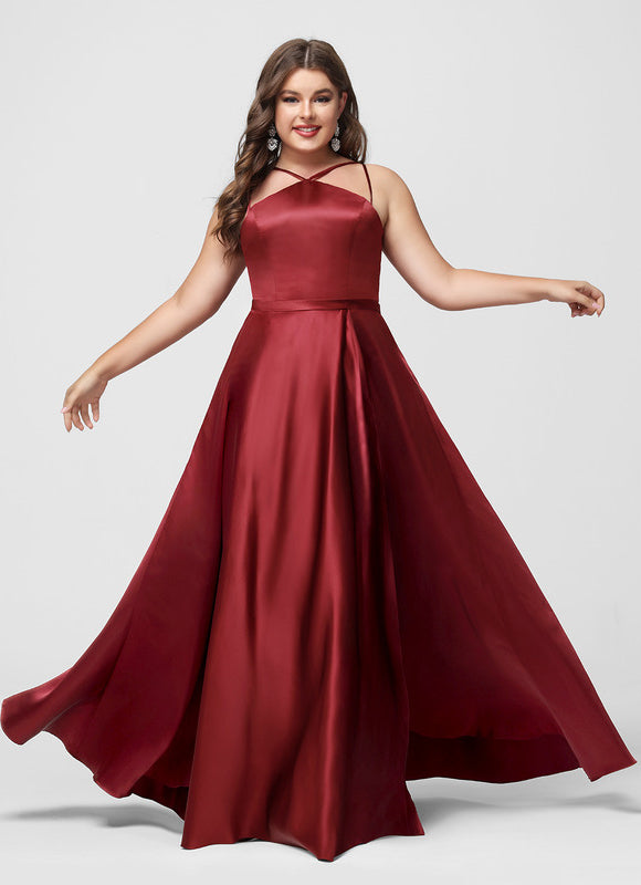 Robe Chic Satiné Rubis Éthéré - gallery 8