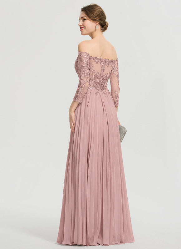Robe Chic Longue Rose Plissée - gallery 1