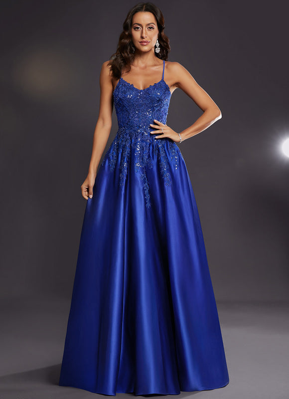 Robe Chic Éclat Azur Satiné - gallery 4