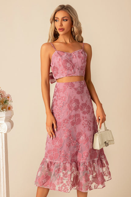 Robe Chic Fleurie Rose Midi - gallery 2