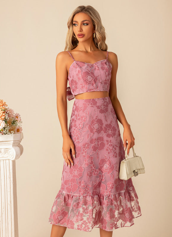 Robe Chic Fleurie Rose Midi - gallery 2
