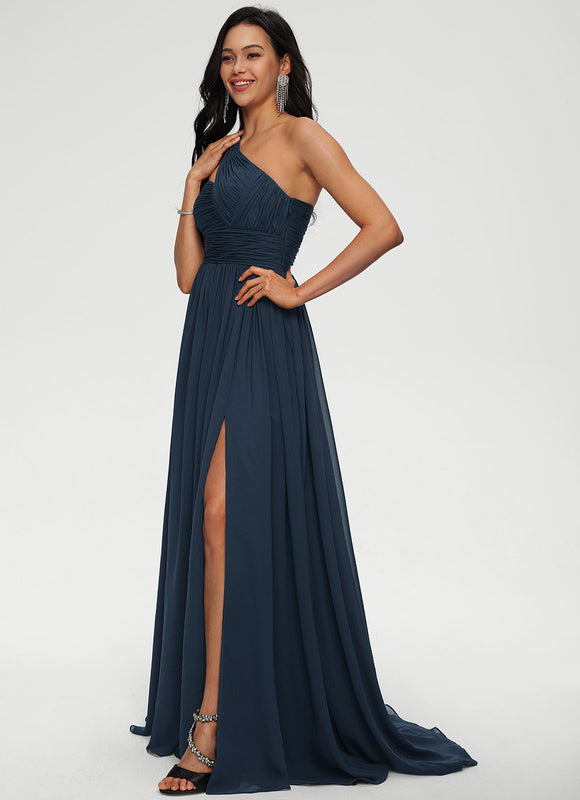 Robe Chic Satin Asymétrique - gallery 5