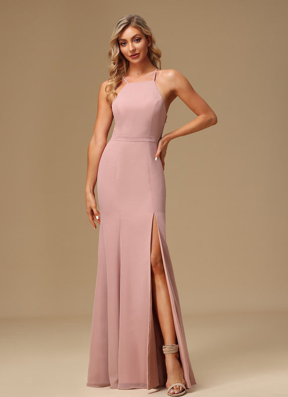 Robe Chic Rose Poudré Dentelle Élégante